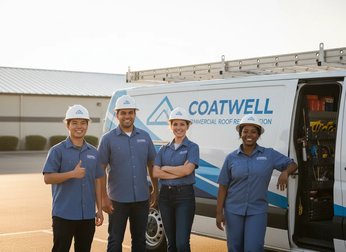 Commercial roof coating company in Rufe, OK